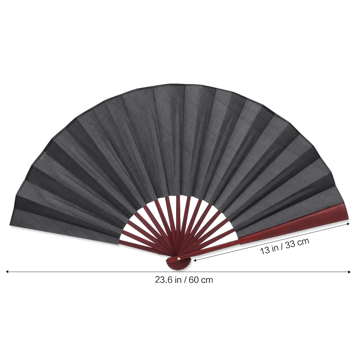 60cm x 33cm chinesische Art Hand faltbare Hand fächer Männer falten Bambus leer schwarz Handheld Fans Hochzeits feier Geschenk Hand