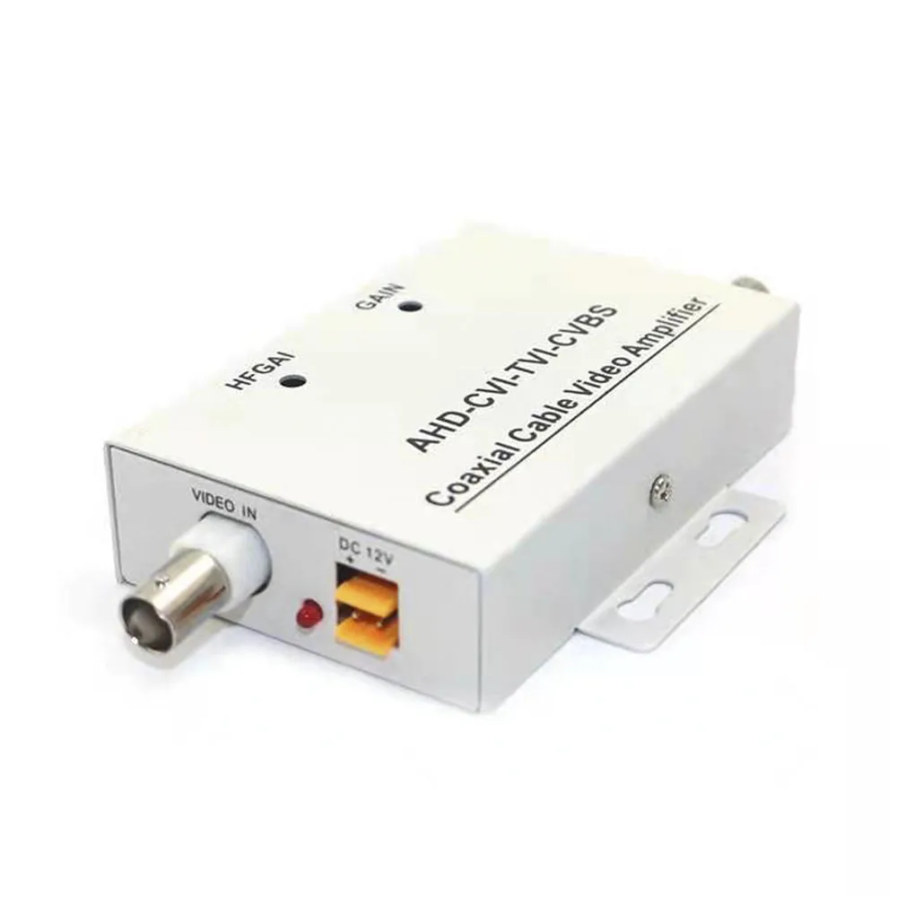 Coaxial Cable Video Amplifier 1 Channel BNC AMP Signal Extender Booster Signal Extender Booster for Coax CCTV Security Camera