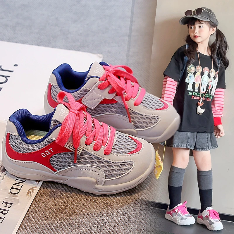 2025 الخريف الفتيات لينة ومريحة حذاء كاجوال جديد أطفال أحذية رياضية لينة سوليد المضادة للانزلاق الأولاد شبكة أحذية بسيطة متعددة الاستخدامات #5