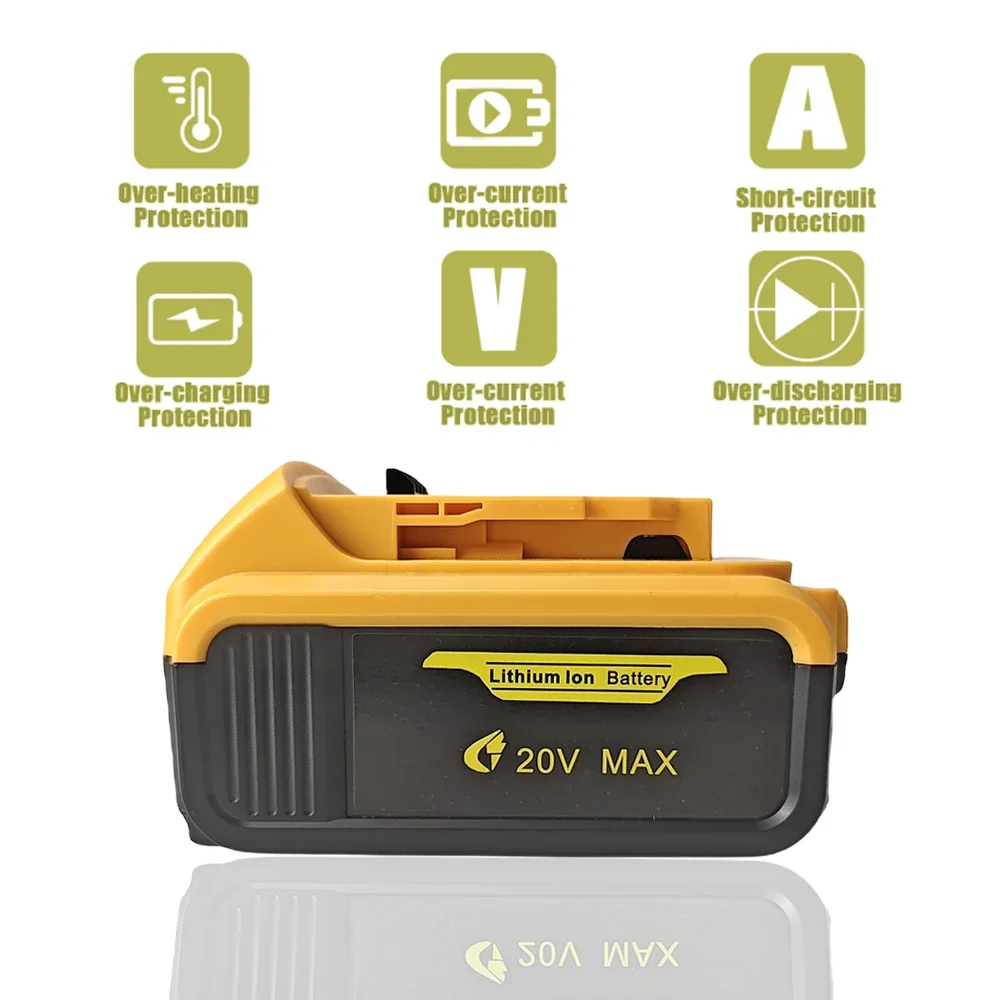 

20V 6000mAh Replaceable Li-ion Battery Compatible for Dewalt 20Volt MAX Power Tools Lithium Batteries