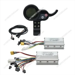 A89E-60V 25A Brushless Controller Dual Motor+36V-60V LCD Display Dashboard for Electric Scooter E Bike Accessories