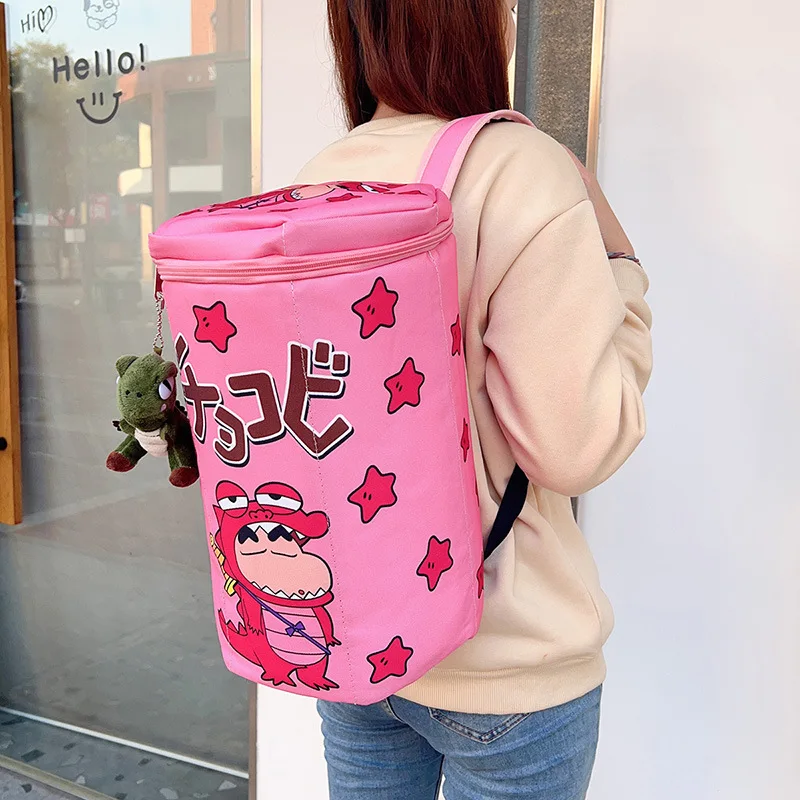 New Product In Stock Xiao Xin Cute Backpack Small Crocodile Box Large Capacity Three-Dimensional Bucket Bag Backpack Racket Bag image 5