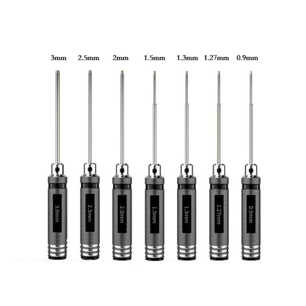 1/7PCS H0.9-H3 Hex Screwdriver  Wrench For RC Model Airplane Repair Tool