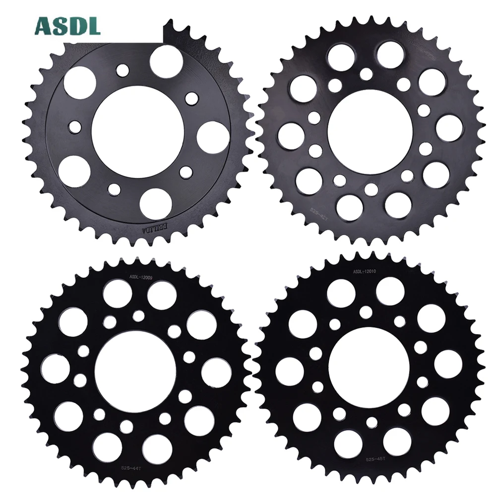 

525 45T Rear Chain Sprocket for Honda CB400 F3 NV400 Steed400 VF400 VFR400 NV600 Steed600 XRV750 Africa Twin