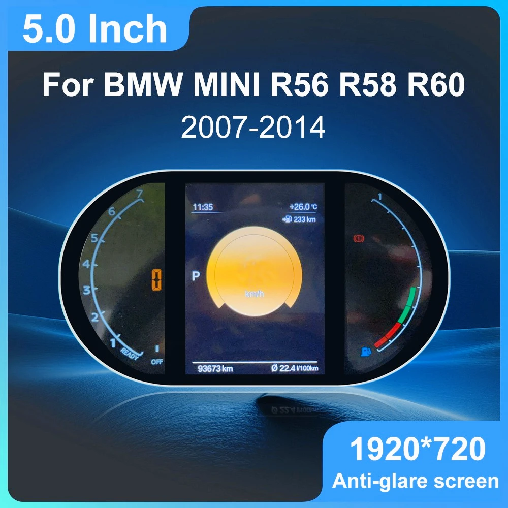 

For BMW MINI R56 R58 R60 2007-2014 Series Digital Cluster Dashboard Speedometer LCD instrument panel 2 UI Color Switching