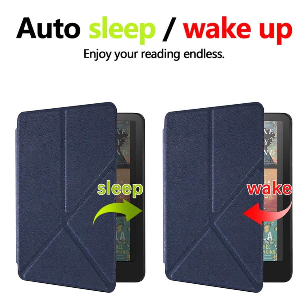 اوريغامي الدائمة شل غطاء السيارات النوم ويك واقية للصدمات حقيبة كتب إلكترونية لأوقد Paperwhite التوقيع 2024 إصدار