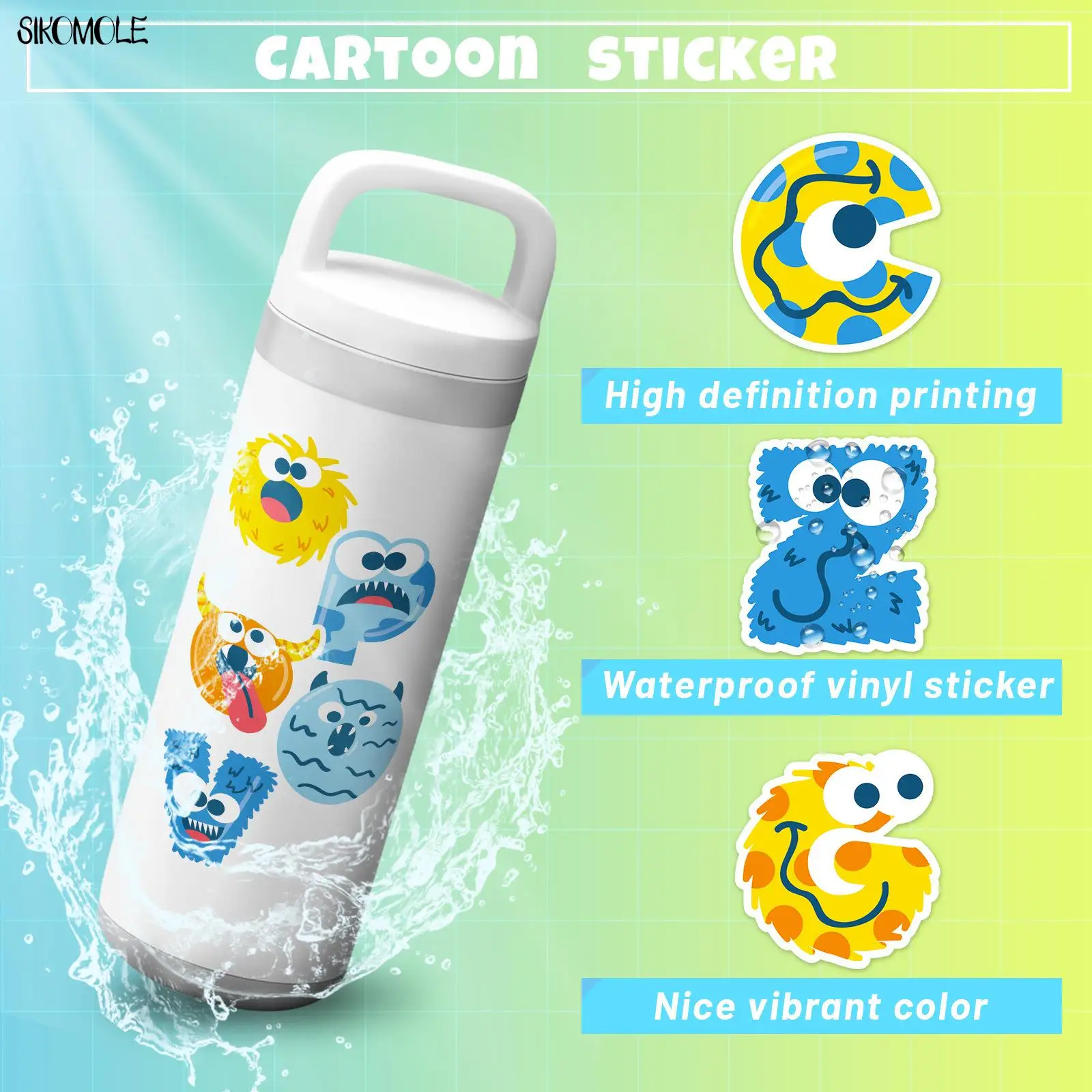 10/30/50 Stuks Cartoon Numeriek Alfabet Kinderen Training Puzzel Stickers Dier Diy Kid Speelgoed Reizen Laptop Graffiti Sticker Sticker