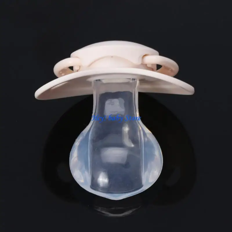 Q1FE Calming Adult Sized Pacifier Dummy for Adult Babies Large Handle Large Shield