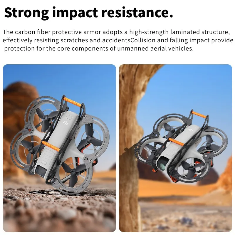 غطاء حماية من ألياف الكربون المحيطي بالكامل، لوحة ممتصة للصدمات مضادة للتصادم لملحقات الطائرة بدون طيار DJI NEO