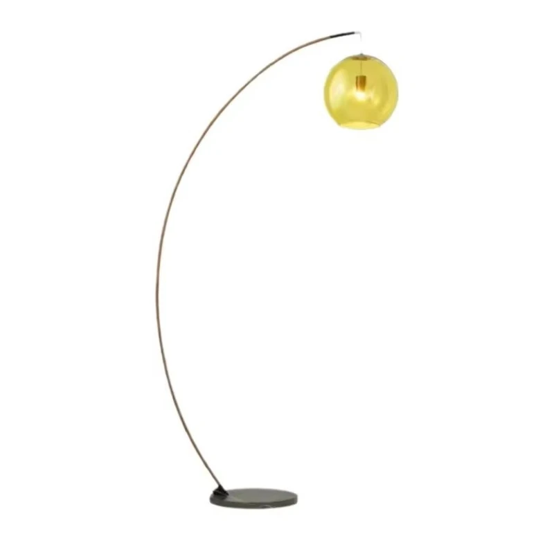 Green curved floor lamp designer retro lighting medieval modern sofa lamp retro atmosphere