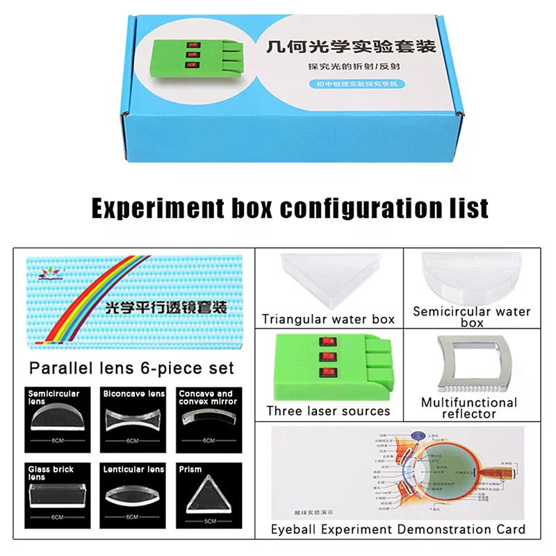 1 Set Physical Teaching Tool Lens Imaging Equipment Tools Refraction Optical Experiment Kit For Teacher Student Education