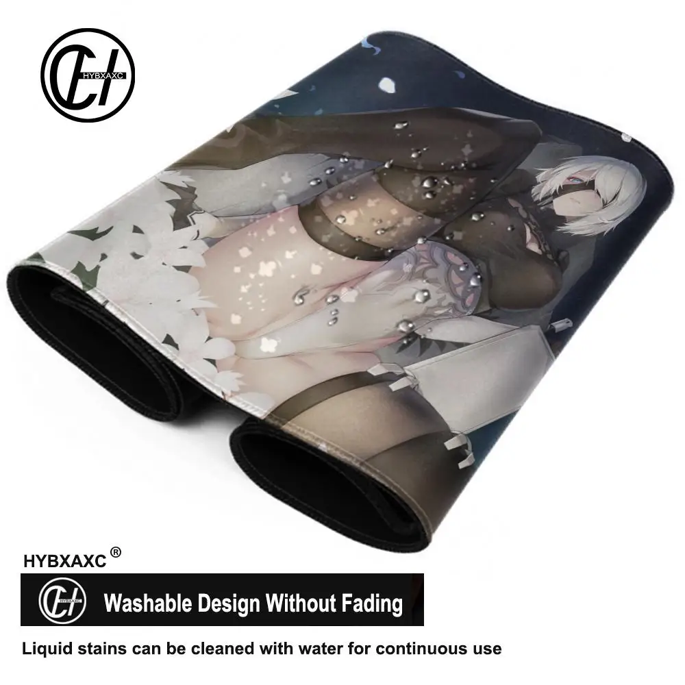 1200x600 Anime Girl Nier Automata 2B Laptop Mouse Mat Keyboard Table Mats XXL Gaming Mousepads Kawaii Rubber Non-Slip Desk Mat