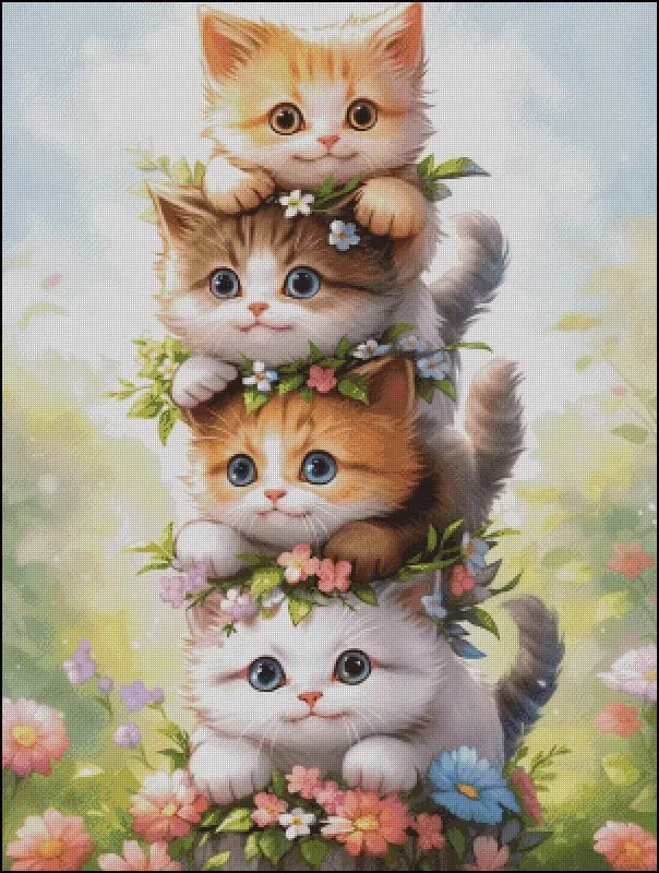 

Четыре кошки 11CT 14CT 16CT печатный на холсте набор для вышивки крестом «сделай сам» домашний рукоделие вышивка 147 цветов