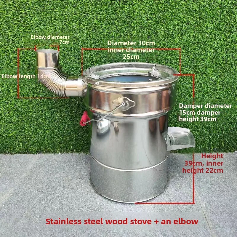 New Outdoor Wood Stove Household Firewood Burning Rural Mobile Stove Iron Pot Stove