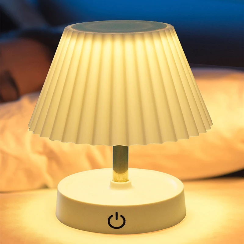 Bedside Wooden Table Light Nightstand Warm Light Reading Light Bedroom Night Lights Electric Power Home Decor Desk Light