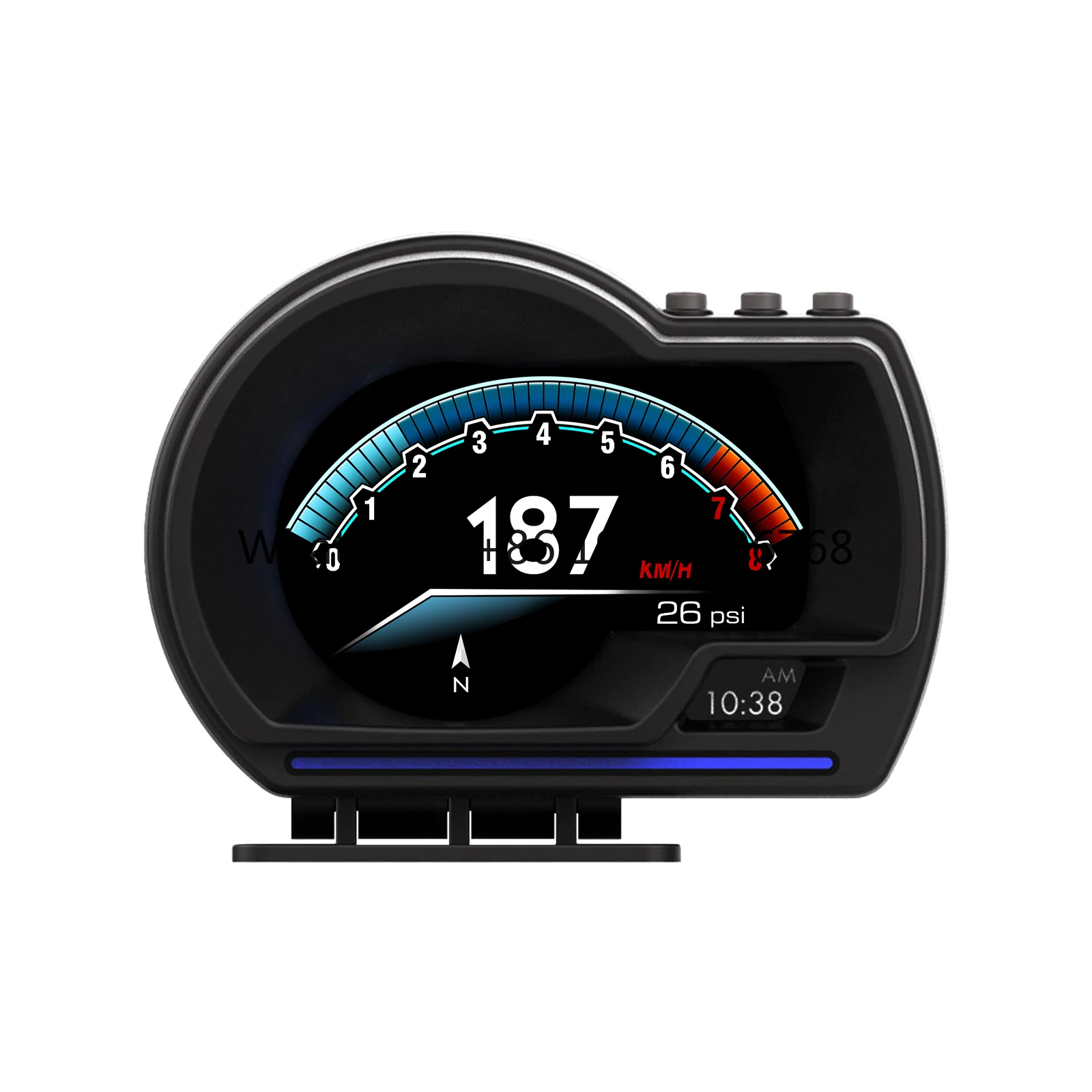 WiiYii P6 TFT Car Gauge Smart Speedometer Multi-Function OBD2 HUD with Clock CE ROHS FCC Certificate