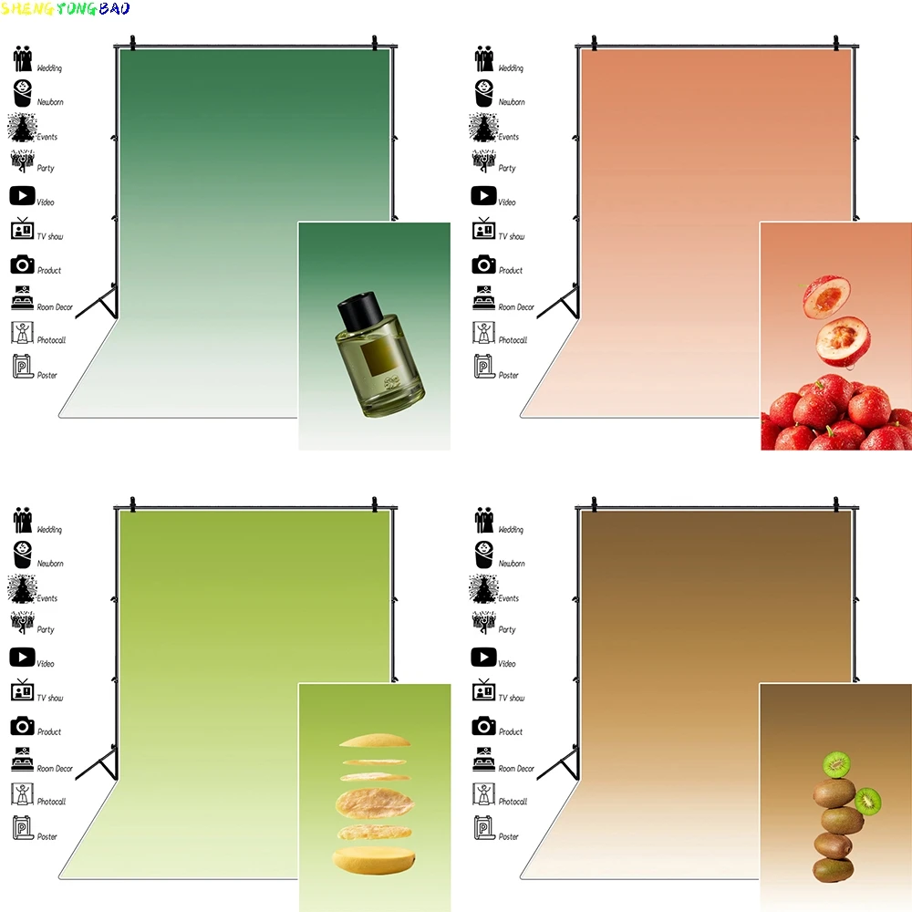 

Food Photography Backdrop Gradient Colorful Baby Shower Birthday Portrait Wedding Pregnant Children Backdrop Photo Studio Props