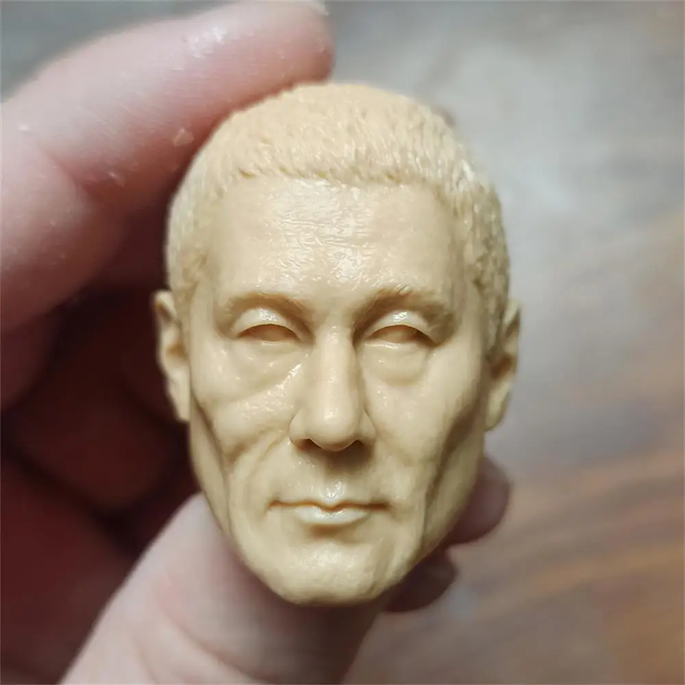 

1/6th White Unpainted Takeshi Kitano Zatoichi Man Japanese Gangster Head Sculpture Carving For 12inch Action