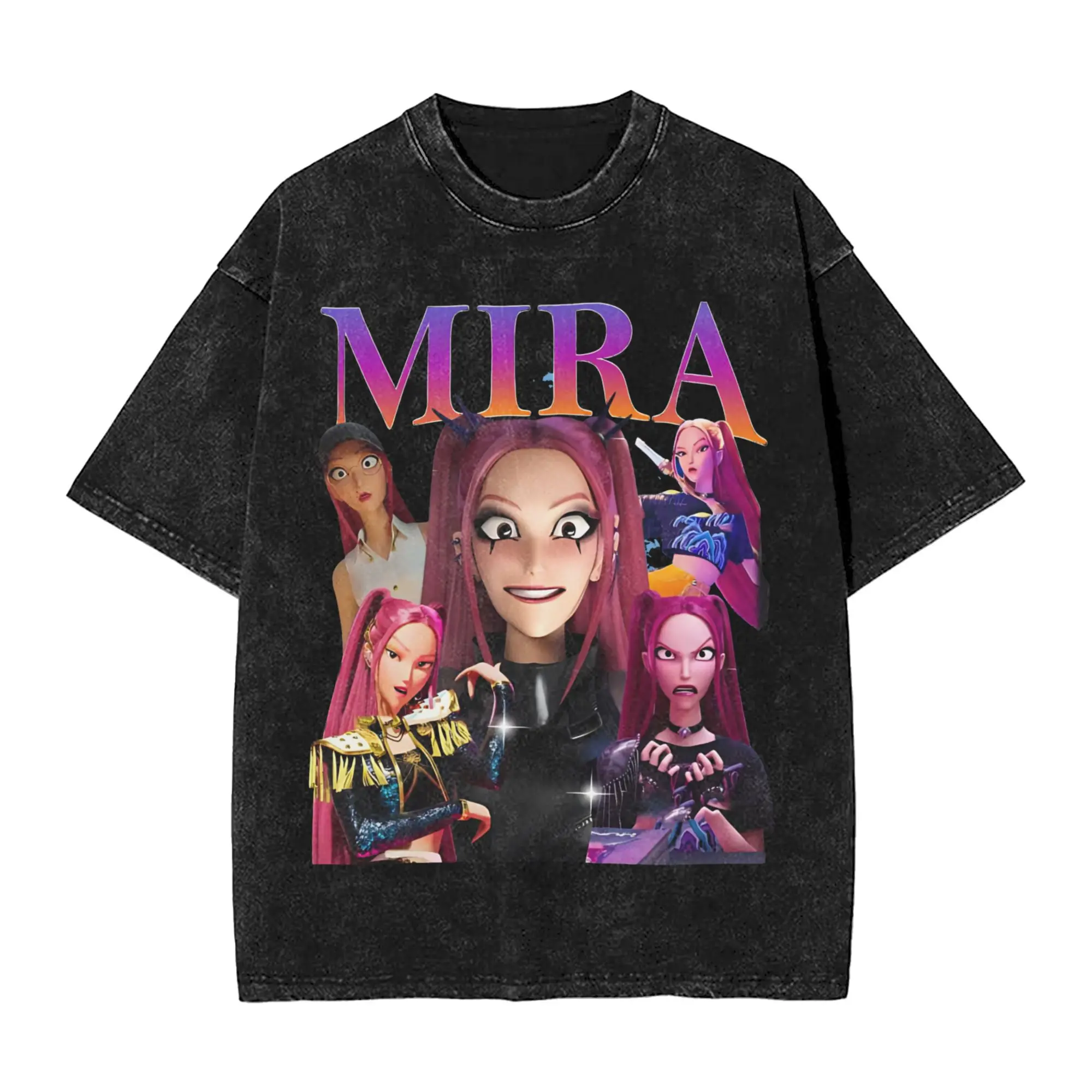 

Mira Kpop Demon Hunters Vintage 90s Style T-Shirt Harajuku T Shirts Short Sleeve Awesome Tshirt Summer Crew Neck Plus Size Tees