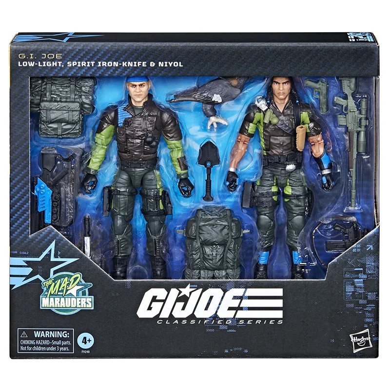 Hasbro G.I.JOE Classified Series 128 Mad Marauders Low-Light Spirit Iron-Knife & Niyol 16Cm Original Action Figure Model Toy