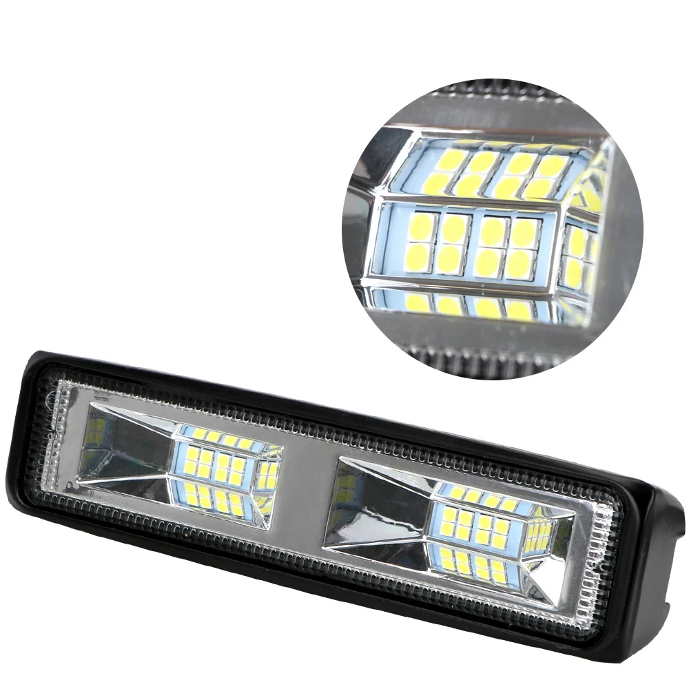 Reflektory LED 12-24V dla Auto motocykl ciężarówka łódź ciągnik przyczepa Offroad światło robocze 48W LED światło robocze reflektor