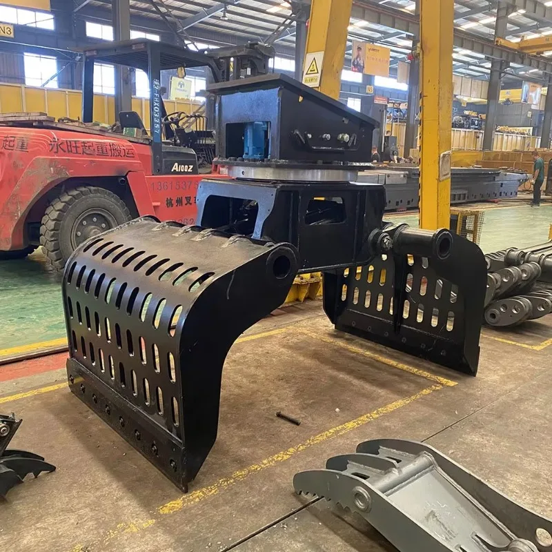 Customized New Construction Demolition Grapple For 1-50 Ton Excavator With Rotator-1 Year Warranty