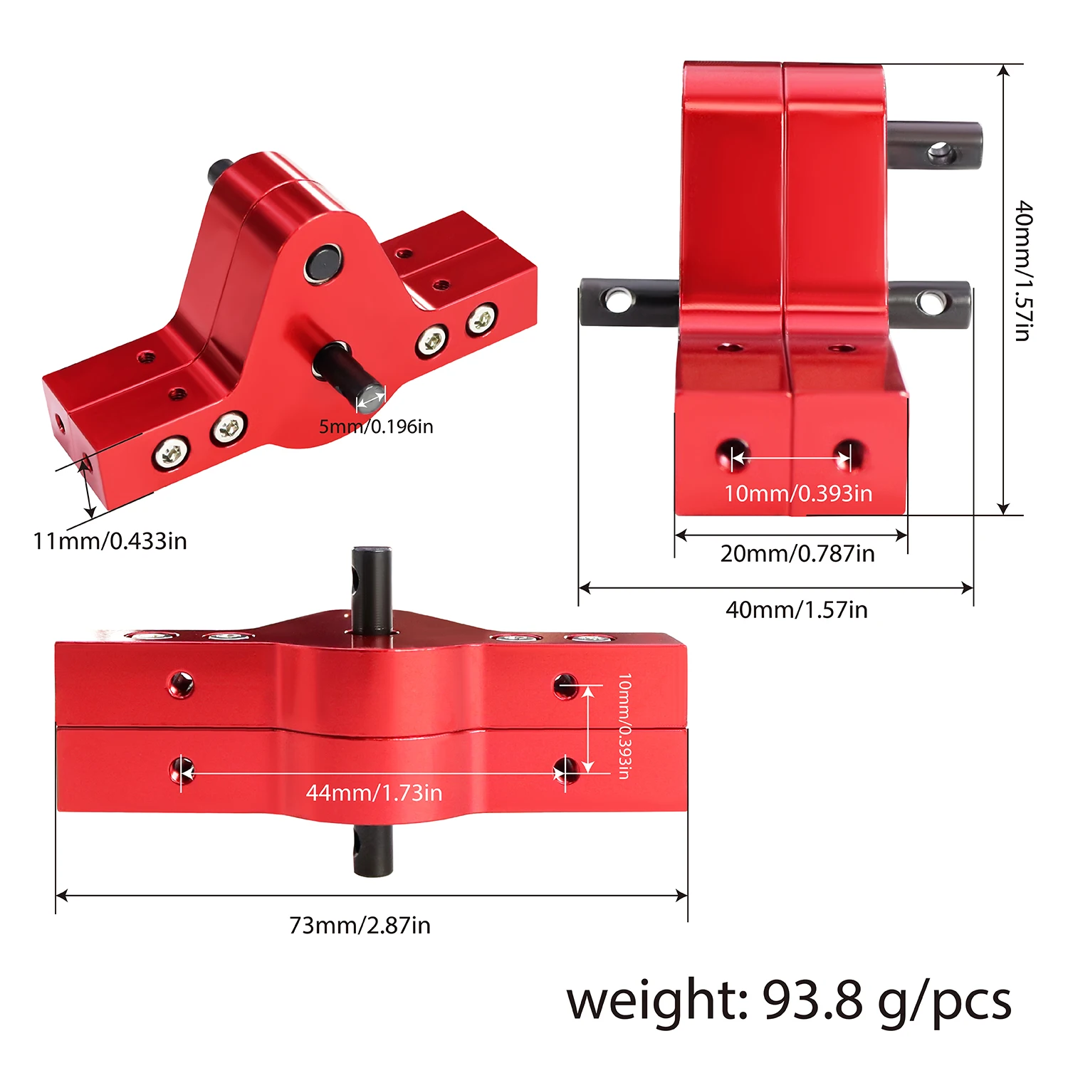 ชุดเฟืองบริดจ์กล่องเกียร์ทรานสเฟอร์อลูมิเนียม CNC 17T/37T สำหรับรถบังคับวิทยุ 1/10 RC Crawler รุ่น D90 D110 Axial SCX10 RC4WD อะไหล่อัพเกรดแชสซี