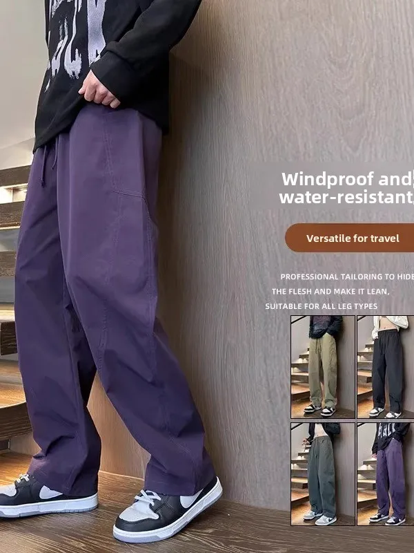 

American High Street Outdoor Waterproof Paratrooper Pants Men Loose Design Thiened Casual Pants Winter Fce Lined Blade S...