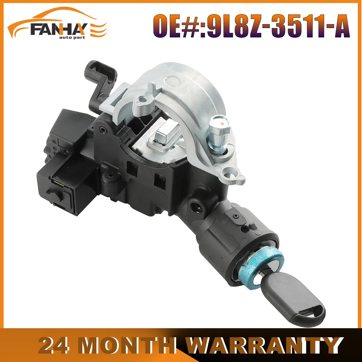 

8L8Z-3511-A 8L8Z-3511-B Steering Column Ignition Housing W/ 2Transponder Keys For Ford Escape 2.5L 3.0L 2008-2010 8L8Z-3511-C