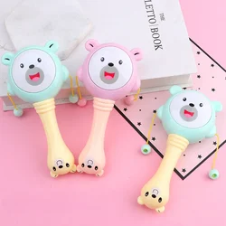 Baby Cartoon Rattle Toy Ring Bell Toy Comforting Baby Animal Rattle Baby Early Education Handbell Kid'stoys 0-3 Y Random Color