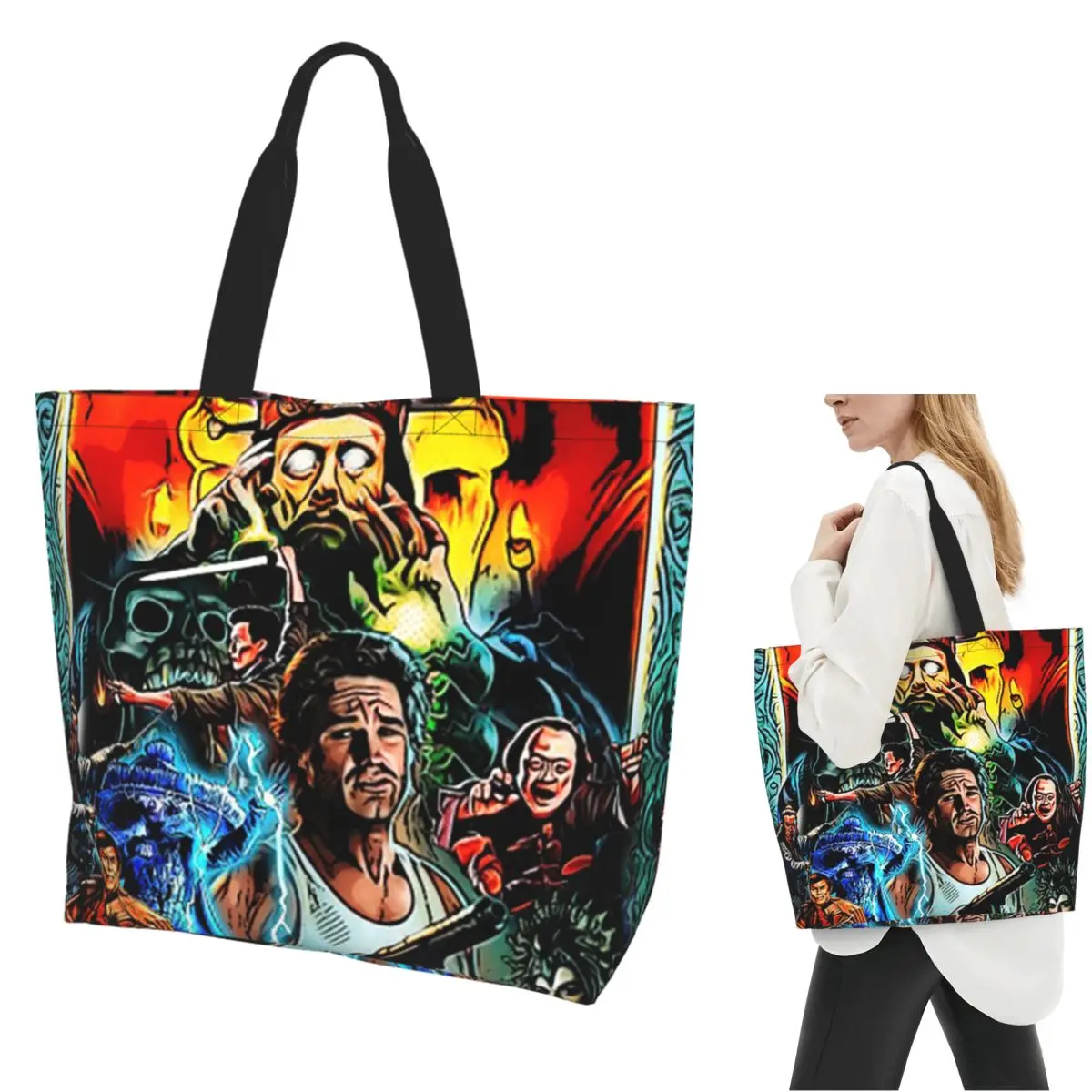 

Big Trouble In Little China Big Trouble In Little China Shopping Tote Bag Canvas Shoulder Bags Shopper Grocery Handbag for Women
