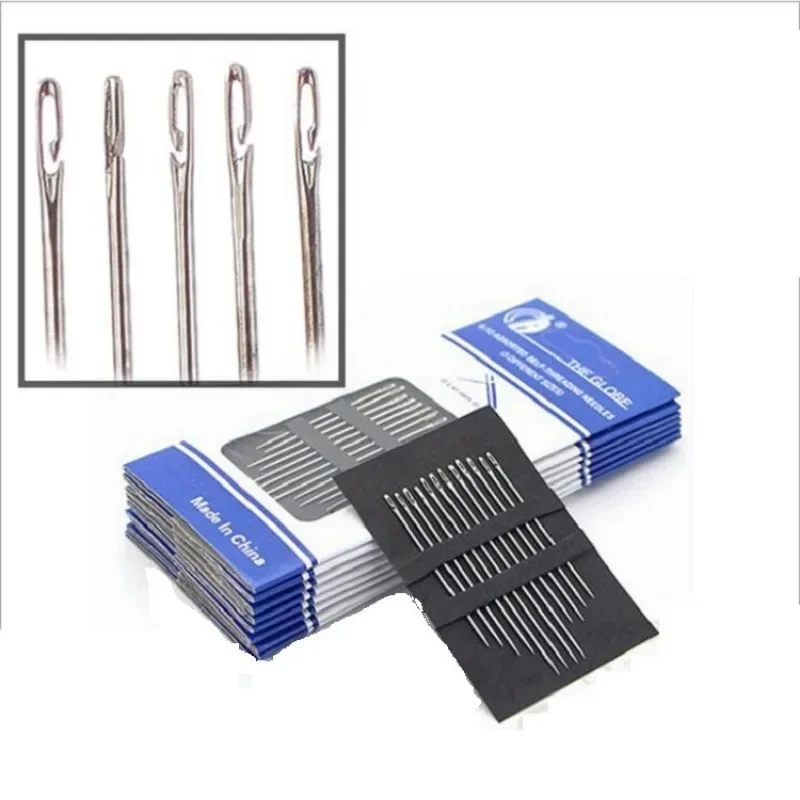 Side Hole Blind Sewing Needles Elderly Non-Threading Household Sewing Stainless Steel Stitching Pins Diy Apparels Tools