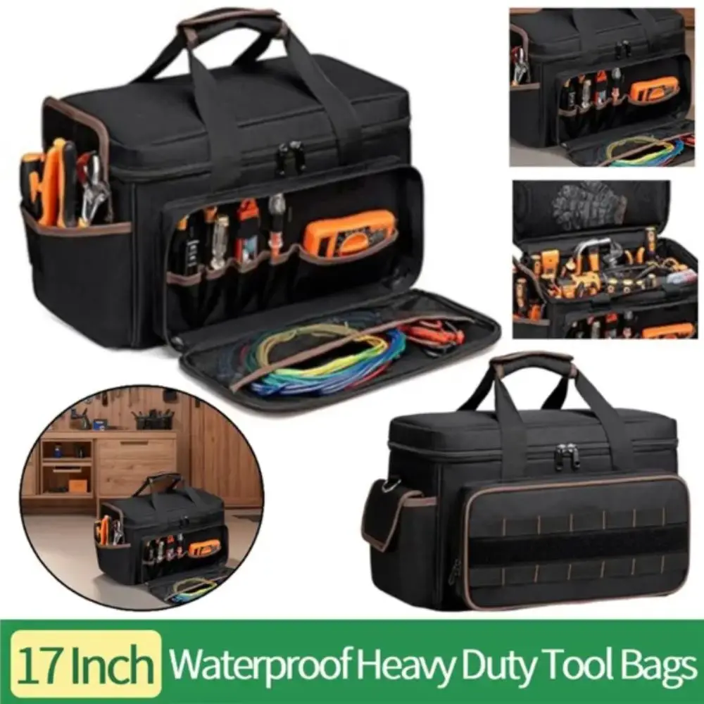 black-fabric-tool-organizers-bag-large-capacity-wear-resistant-tool-kit-waterproof-dustproof-tool-bag-professional-technicians