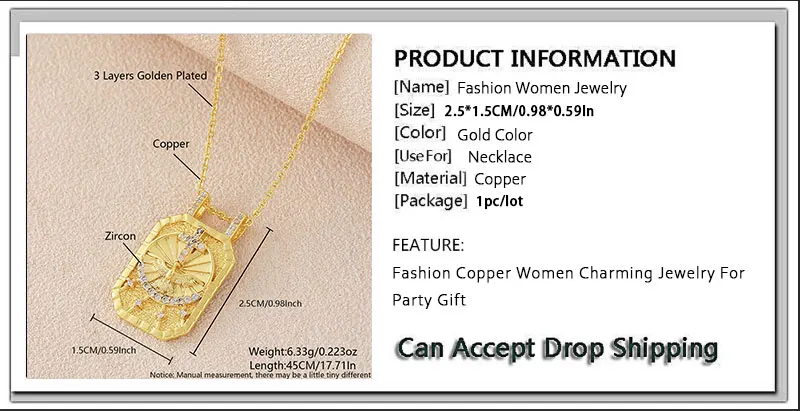 MHS.SUN Kubisches Zirkon-Kreuz Heiliger Geist Vogel Anhänger Halsketten für Frauen Männer Rechteckige Gold-/Silberfarbene Kette Religiöser Schmuck – Detail 15