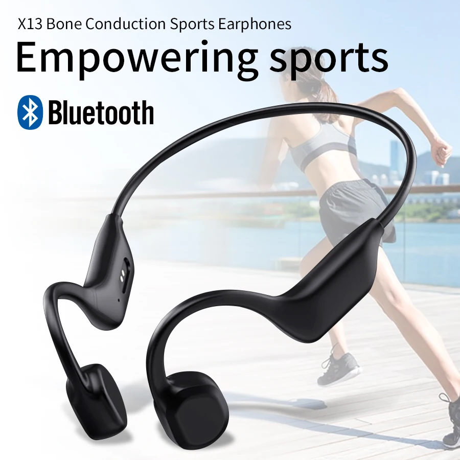 Bone Conduction Bluetooth Headphones IPX5 Waterproof Open Ear Non In Ear Design for Outdoor Activities Running Jogging Cycling