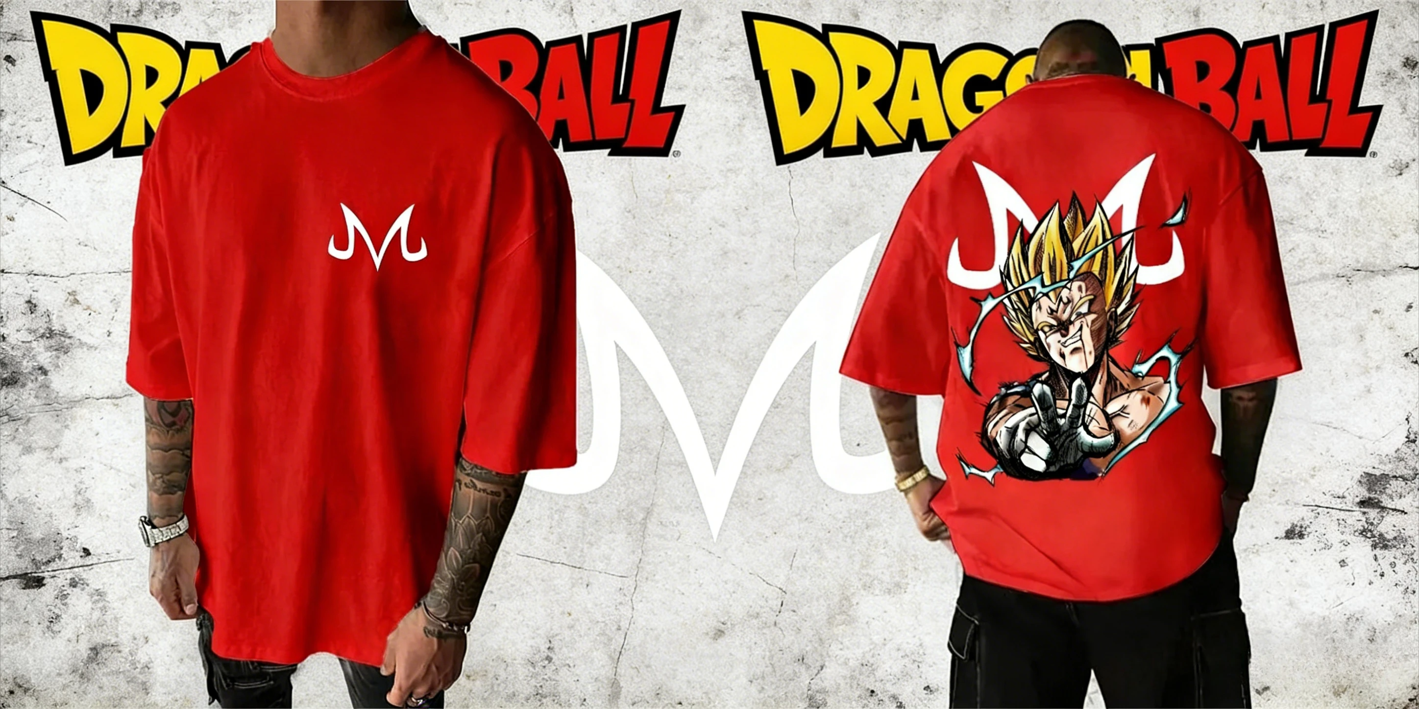 

2026 Summer Dragon Ball Pure Cotton Retro T-Shirt Oversized Unisex Kids Harajuku Style Casual Sports Tee with Majin Vegeta Print