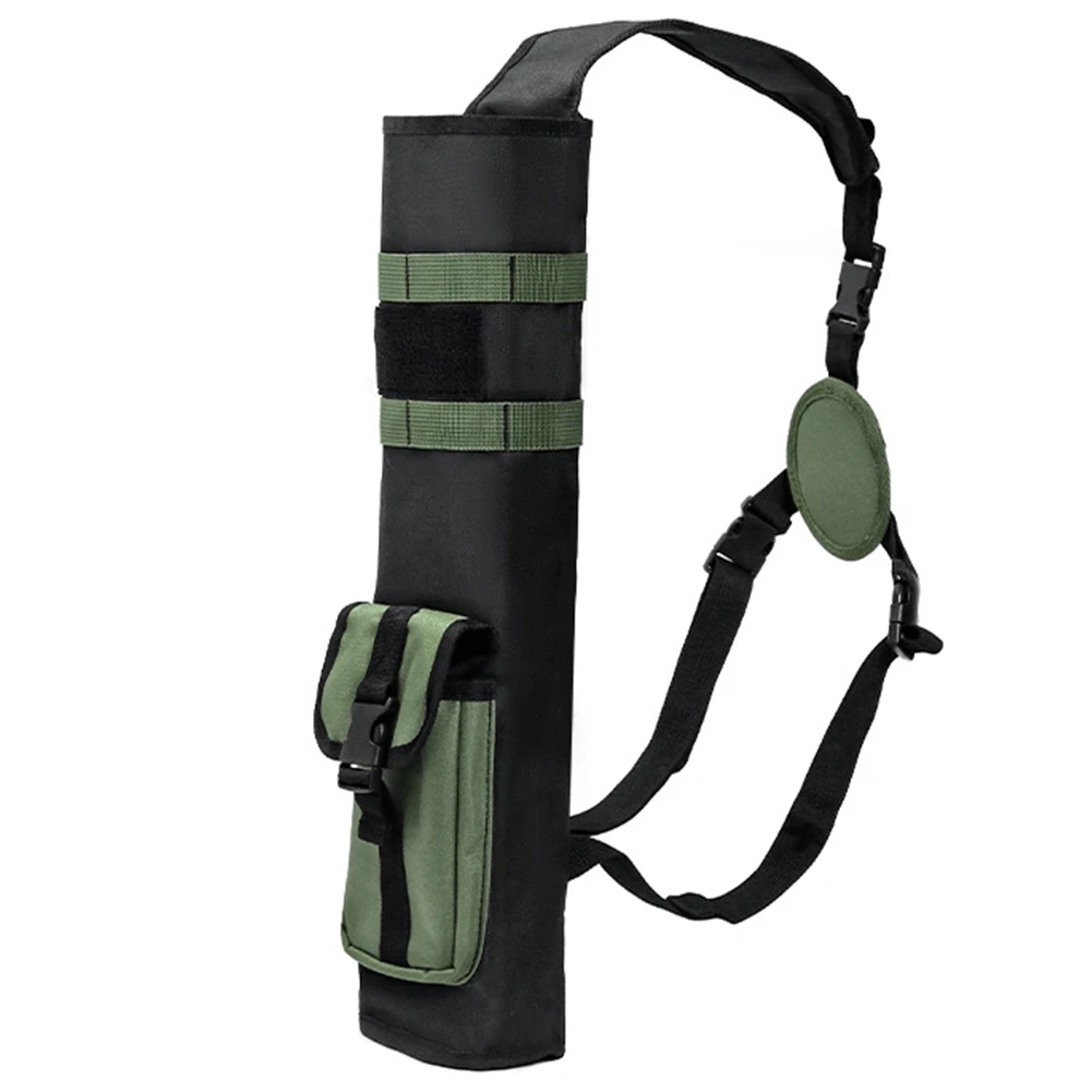 Archery Quiver with Molle System Pocket Back Arrow Quiver Dual Use Adjustable Arrow Bag for Target Shooting Hunting
