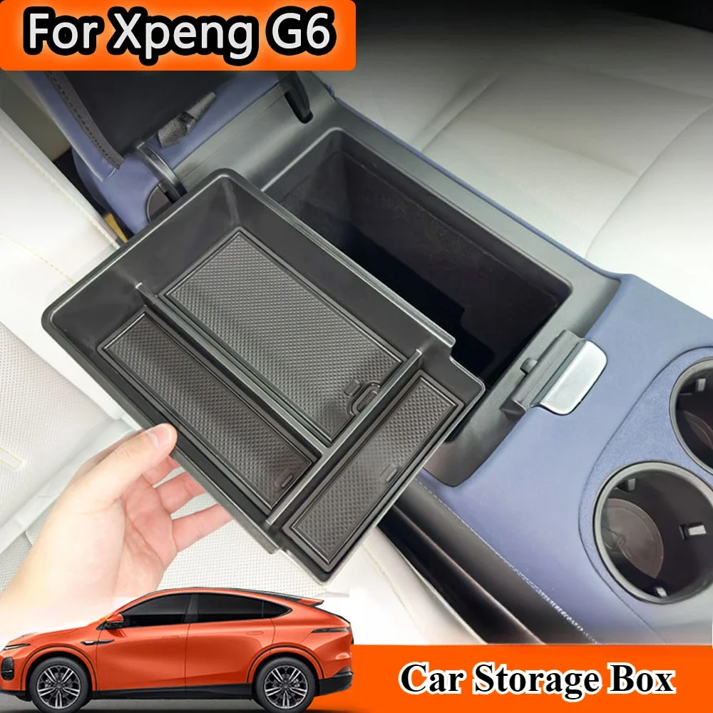 

Car Storage Box For Xpeng G6 2023 2024 Central Control Armrest Box Organizer Dust-Proof Pad For Xiaopeng G6 Accessories