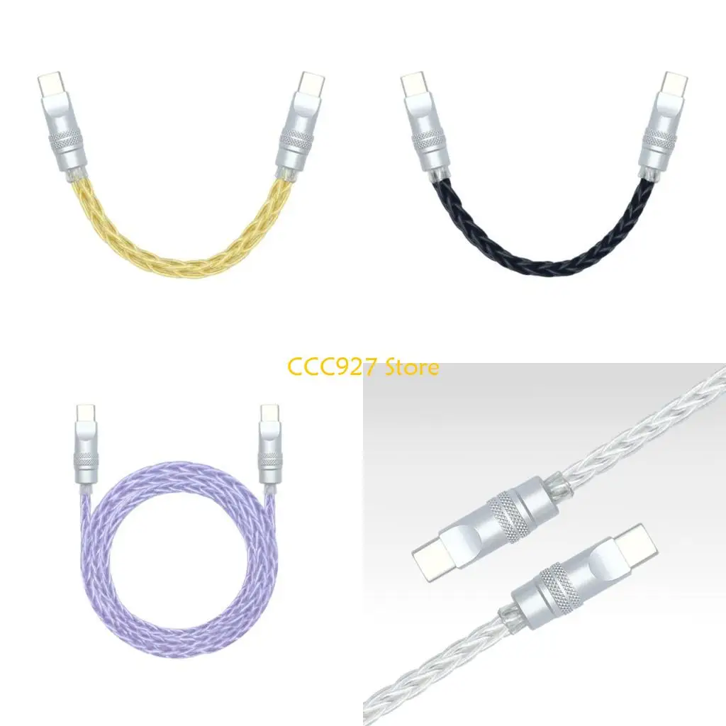 B03F Fast Speed Type C Braided Data Cable Featuring Eight Cored Silver Plated Copper for Fast Data Transfer Efficient Charging