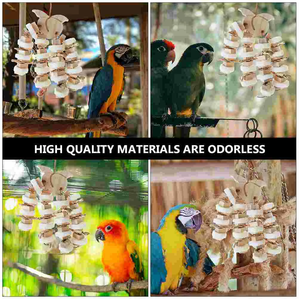 Juguete de madera para pájaros, juguete de cuerda para morder loros, juguete para mascotas, juguete para rechinar dientes de pájaro, juguete para morder pájaros, juguete para masticar mascotas