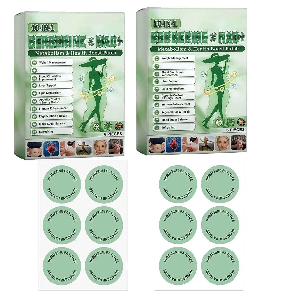 1/3/5 Boxes Moringa Nano Patch 10 IN 1 Mild Natural Patches Smooth Moisturizing Firming Skin Care for Women & Men Nano Patches