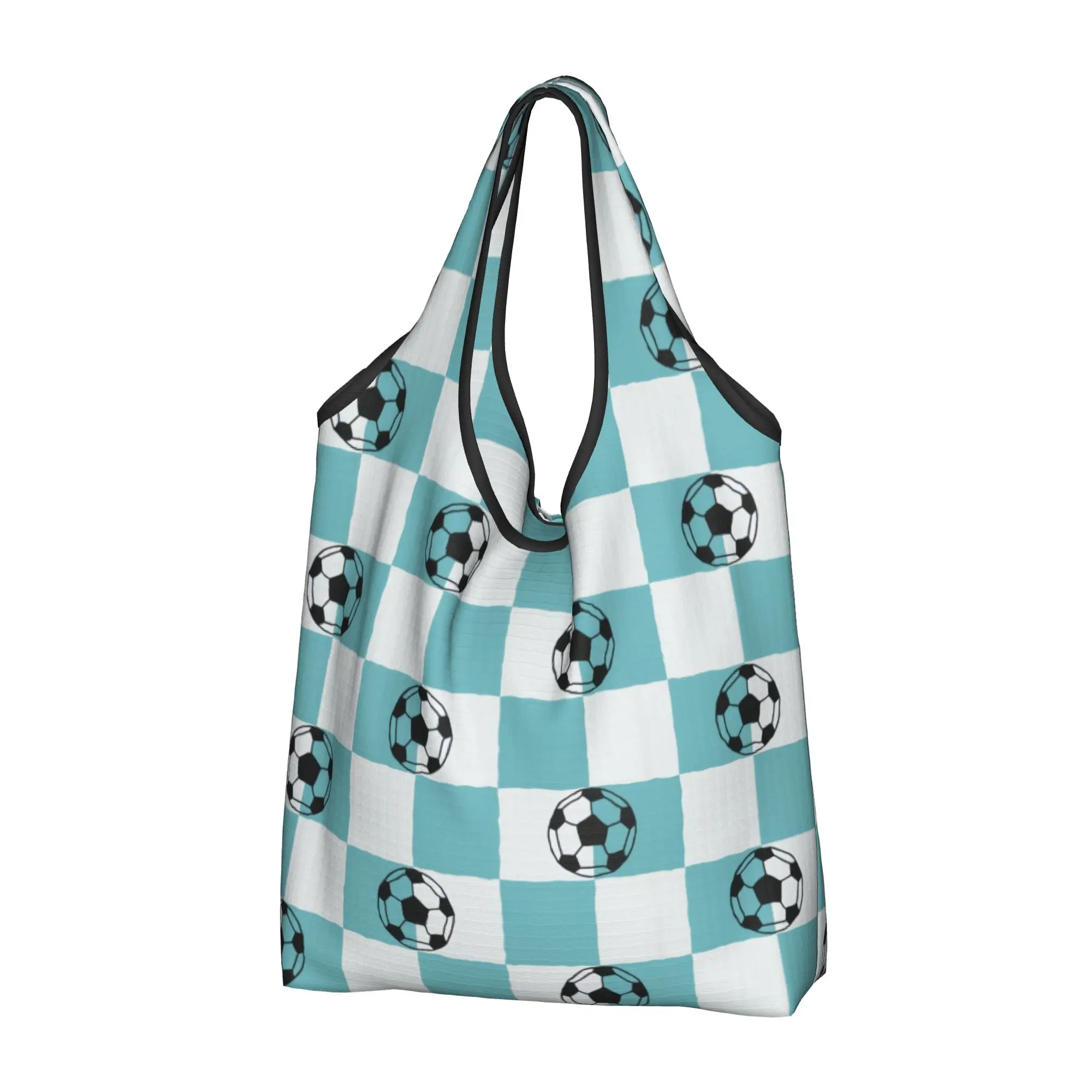 sacola-de-compras-reutilizavel-xadrez-esportiva-feminina-portatil-verde-azulado-escuro-para-compras-de-mercearia