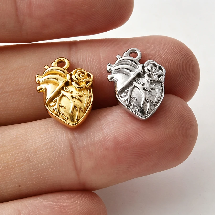5 Stück Niedliche Tier-Serie Anhänger Hund Vogel Vergoldet 3D Edelstahl Charms für DIY Schmuckzubehör im Ofen Wasserdicht – Detail 4