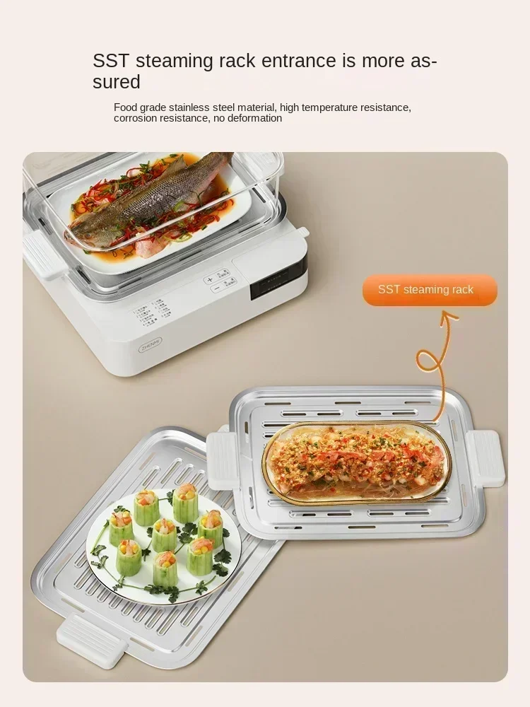 Electric Steamer – Multi-Functional 3-Tier Stainless Steel  Compact Design, Large Capacity, Perfect for Modern Households