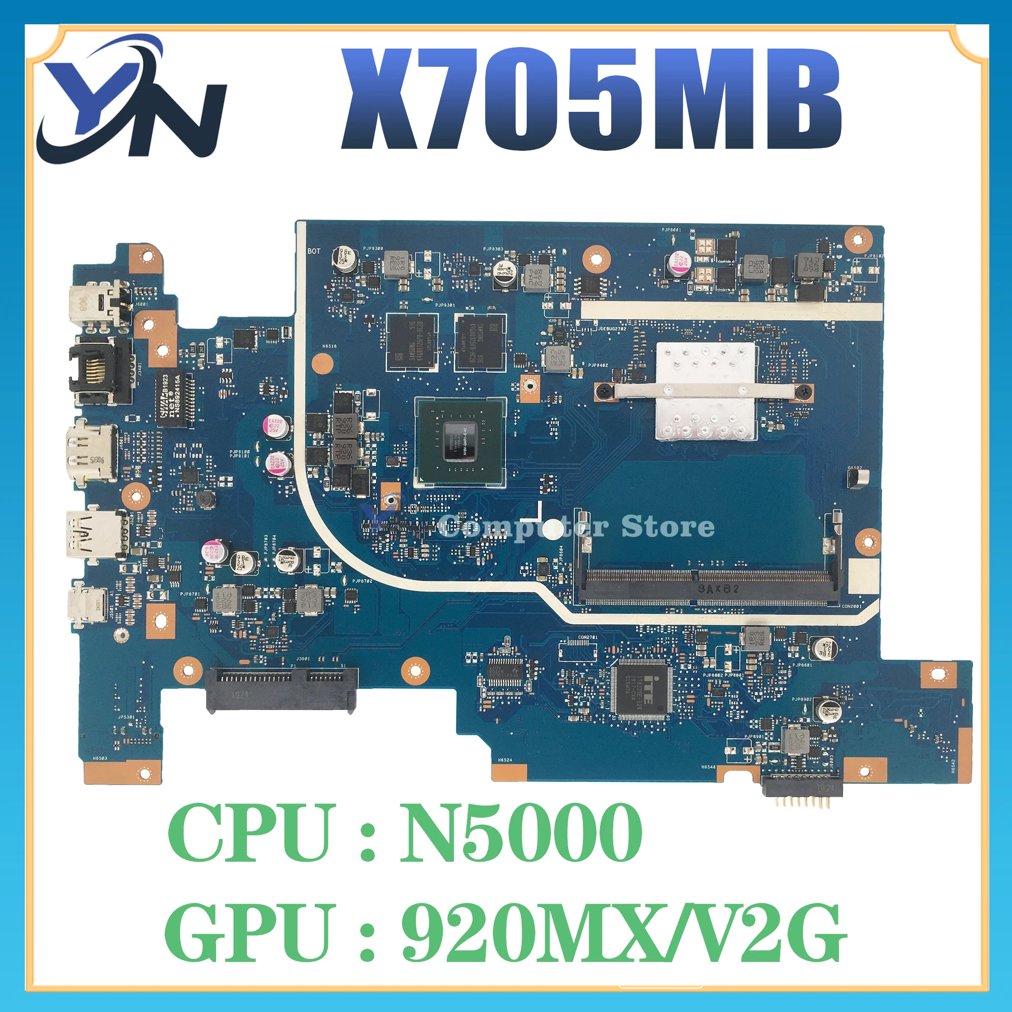 

X705MB Notebook MAINboard For ASUS Vivobook 17 X705MA X705M Laptop Motherboard W/N5000 N4100 920MX-V2G DDR4 100% Test OK