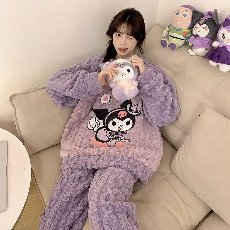 

Sanrio Kawaii Pochacco Girls' Pajamas Kuromi Cinnamoroll Anime Cartoon Cute Exquisite Skin Friendly Students Home Loose Clothing