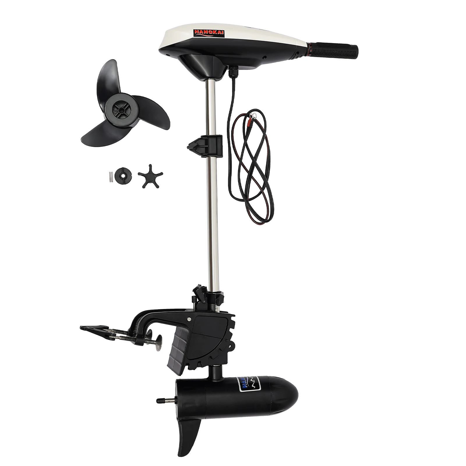 660W Electric Outboard Trolling Motor 65LBS 1322.7lbs Load Capacity Thrust Outboard Engine for Small Inflatable Boats