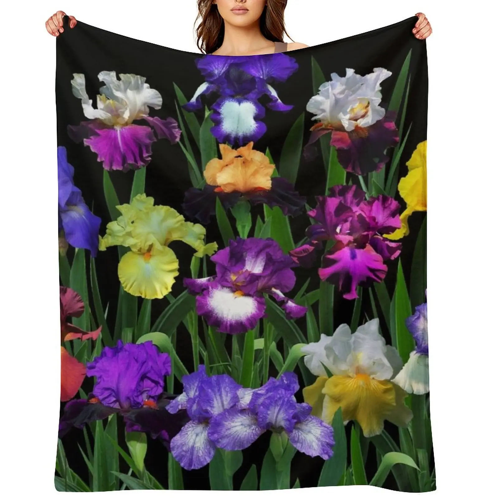Iris Garden On Blac…