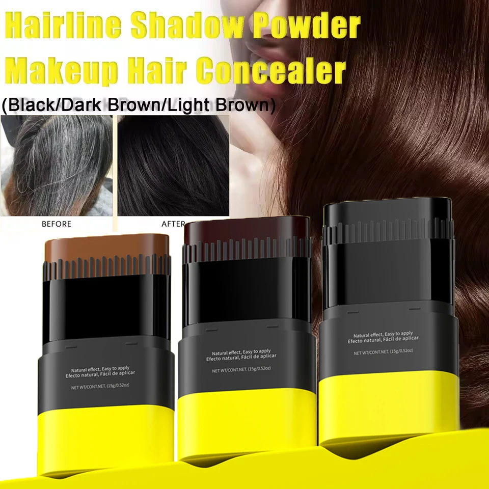 

Hair Dye Pen Hairline Shadow Hair Concealer Cover Gray Hair Stick Instant Natural Cover Waterproof Hairline Shadow Hair Makeup