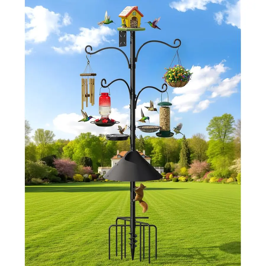 

Опора для кормушки, 93 крюка-крючковика, защита от белок, для улицы, регулируемая, сверхпрочная, с 4 крючками и 9 зубцами